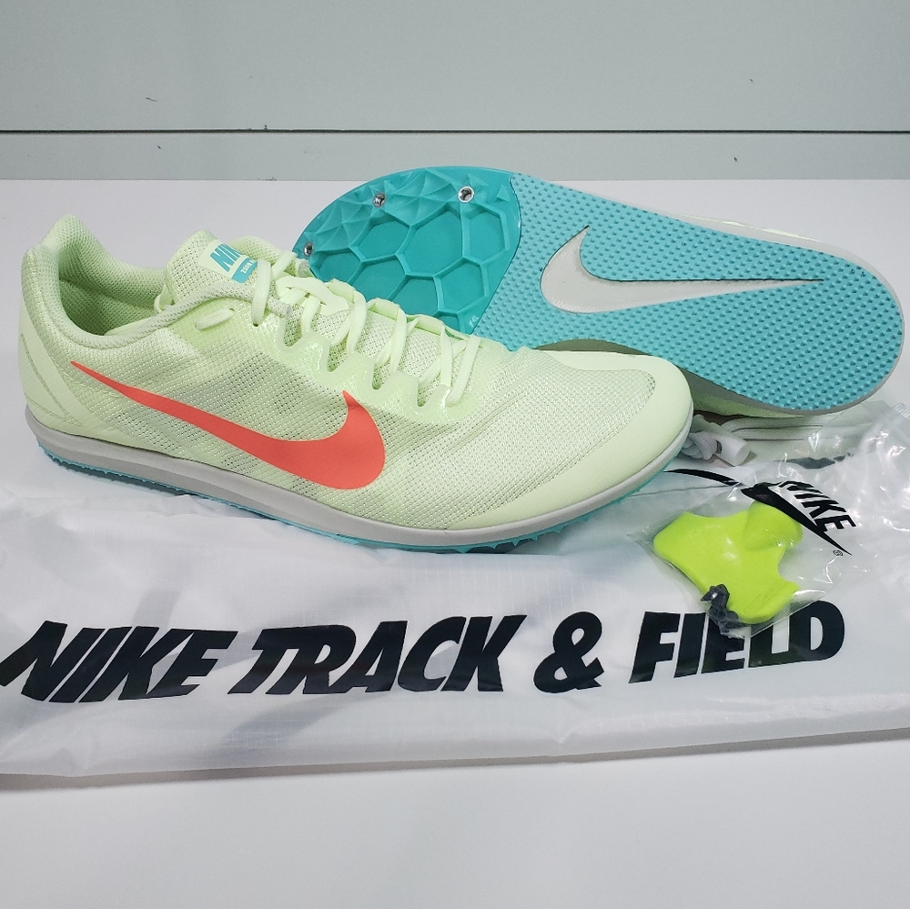Nike Zoom Rival D 10 Baraly Volt Hyper Orange Men's spike running shoes size 14 - Picture 1 of 8